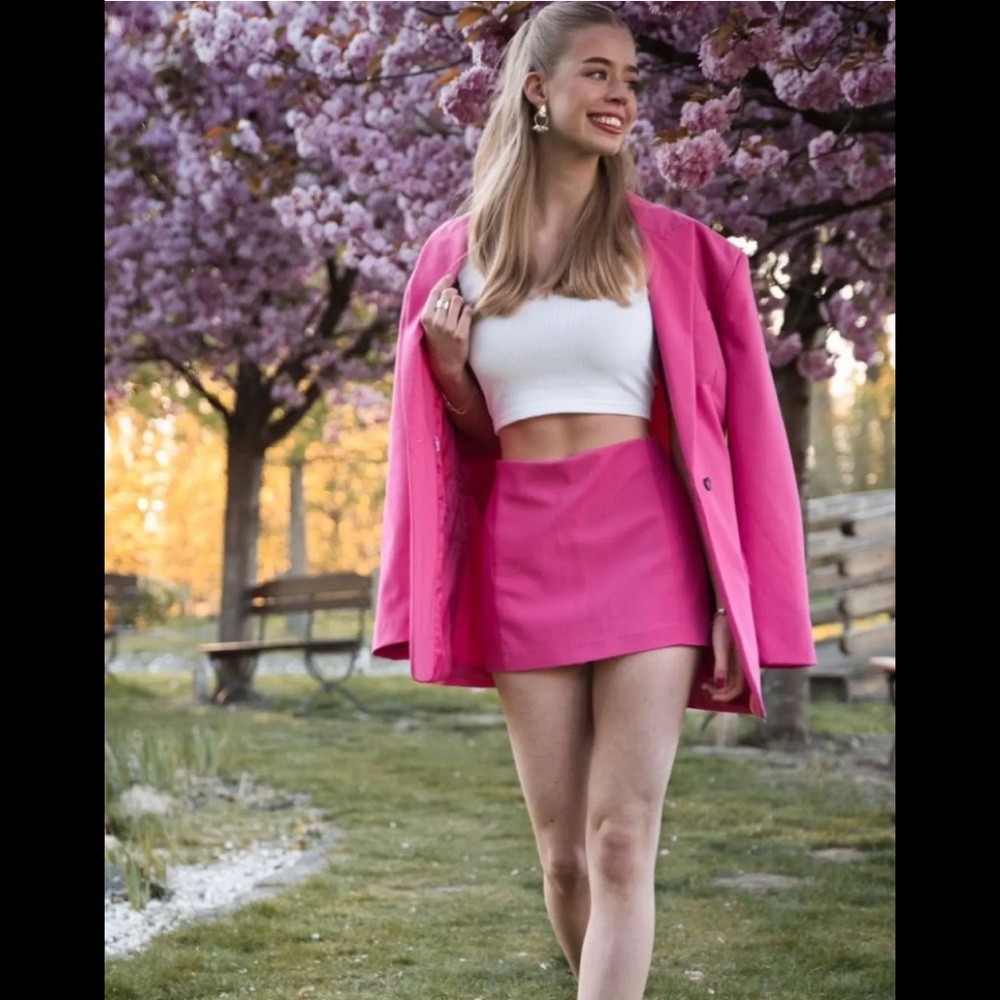 ZARA Oversized Blazer Pink Size Xs,  Small - Picture 12 of 16